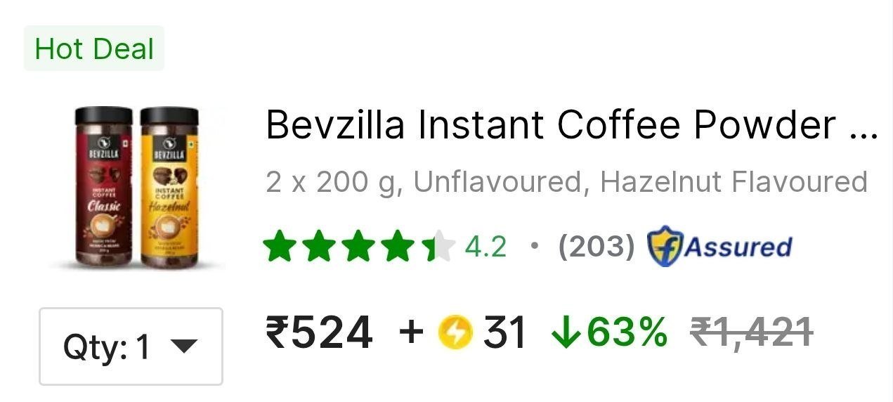 Loot Bevzilla Instant Coffee Powder Combo ( 2