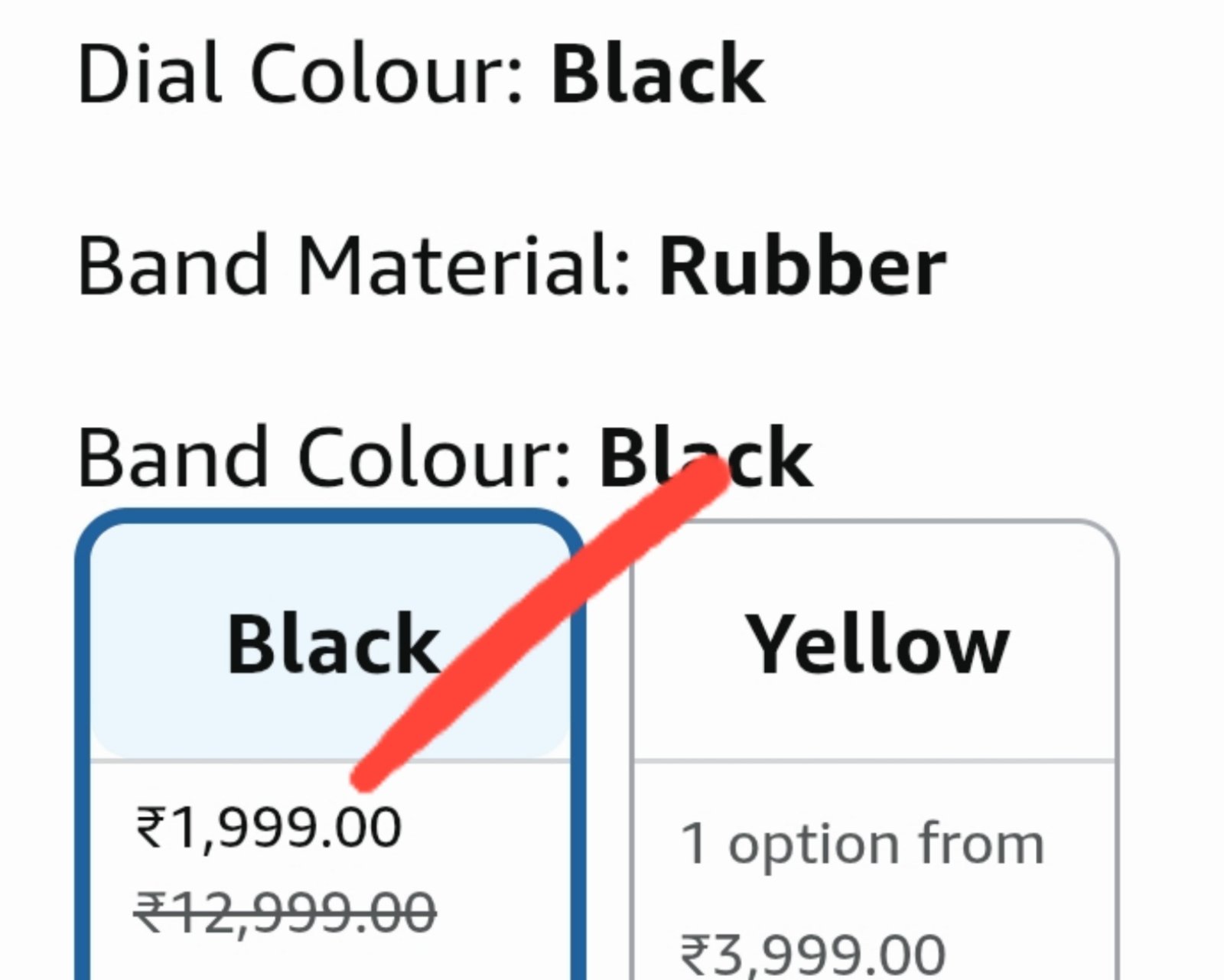 Loot Black 1999 Yellow Colour 3999