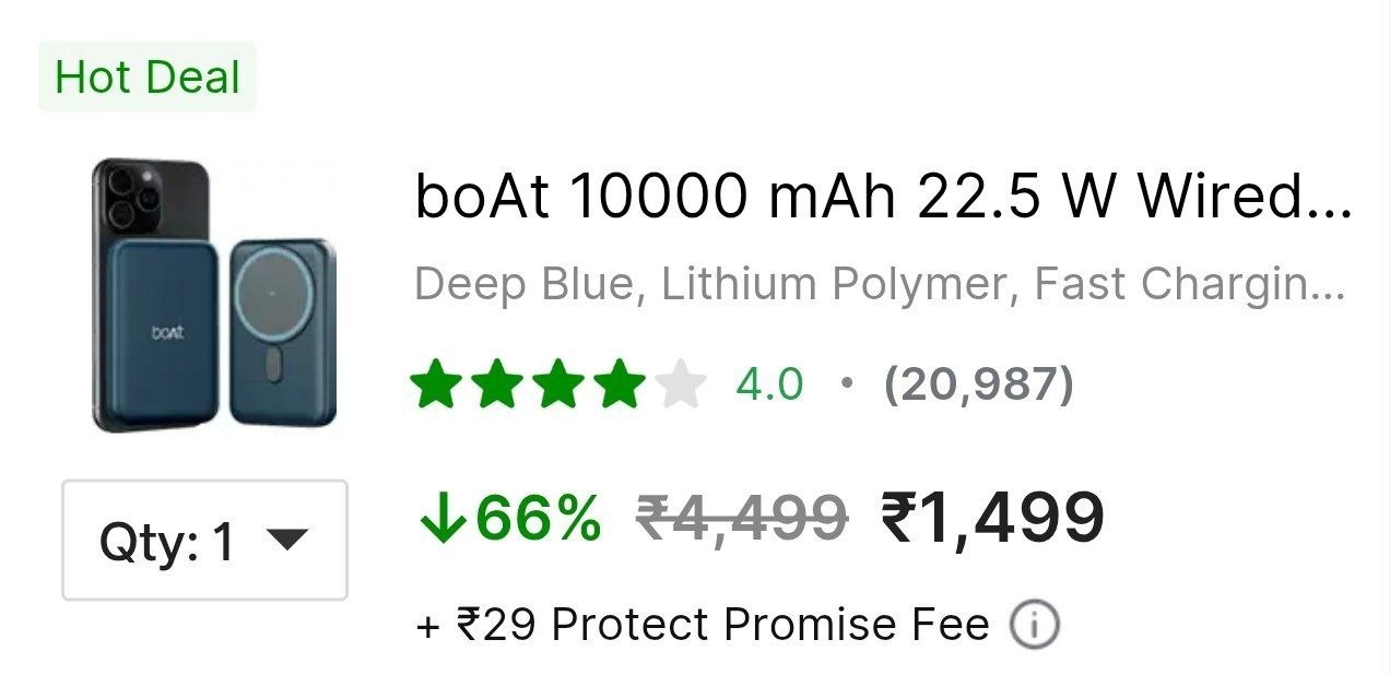 Loot Boat 22 5w 10000mah Magsafe Powerbank 1499