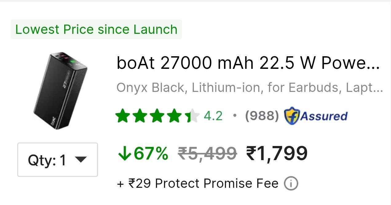 Loot Boat 27000mah Powerbank 1799