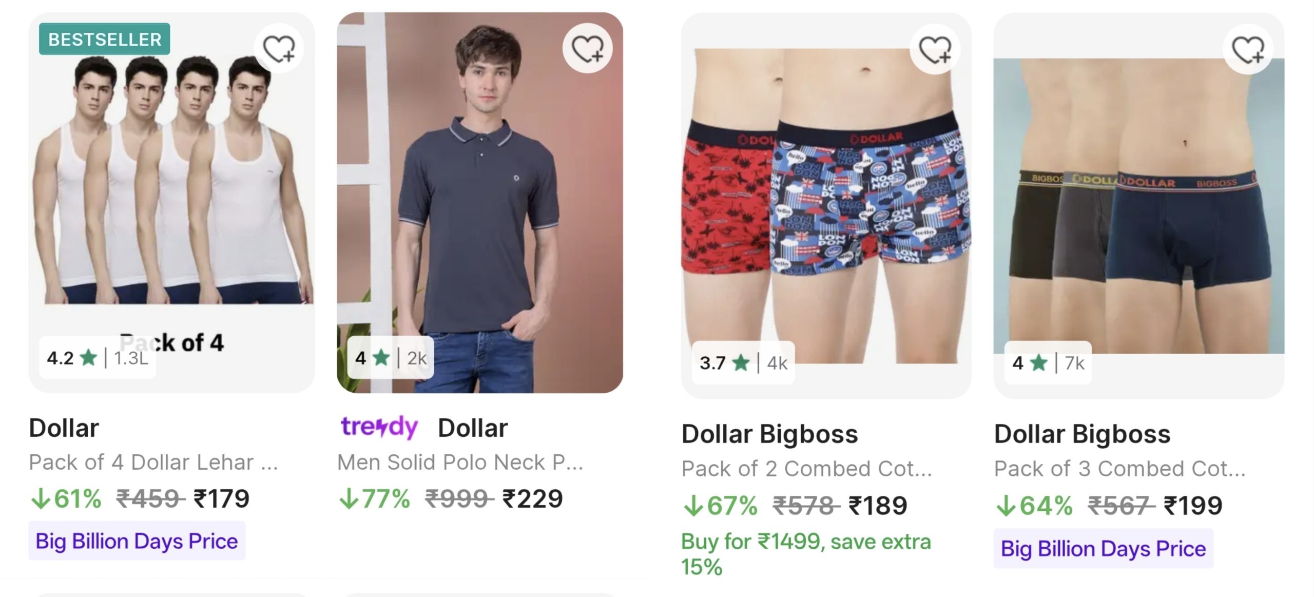 Loot Dollar Men S Under Garments Start 99 Sho