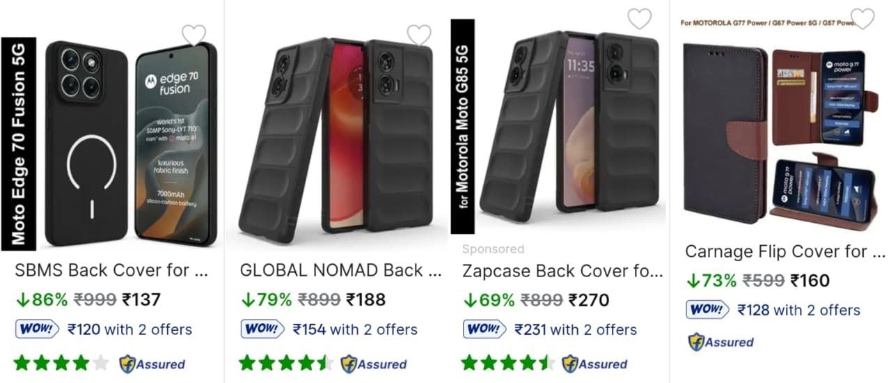 Loot Motorola Mobile Back Covers Start 119