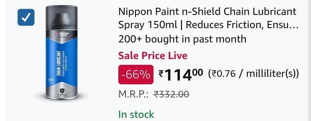 Loot Nippon Paint Chain Lubricant Spray 150ml