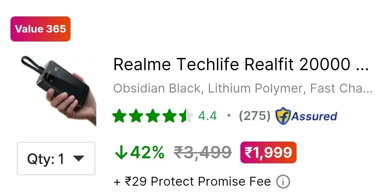 Loot Realme Techlife Realfit 20000 Mah 45 W C