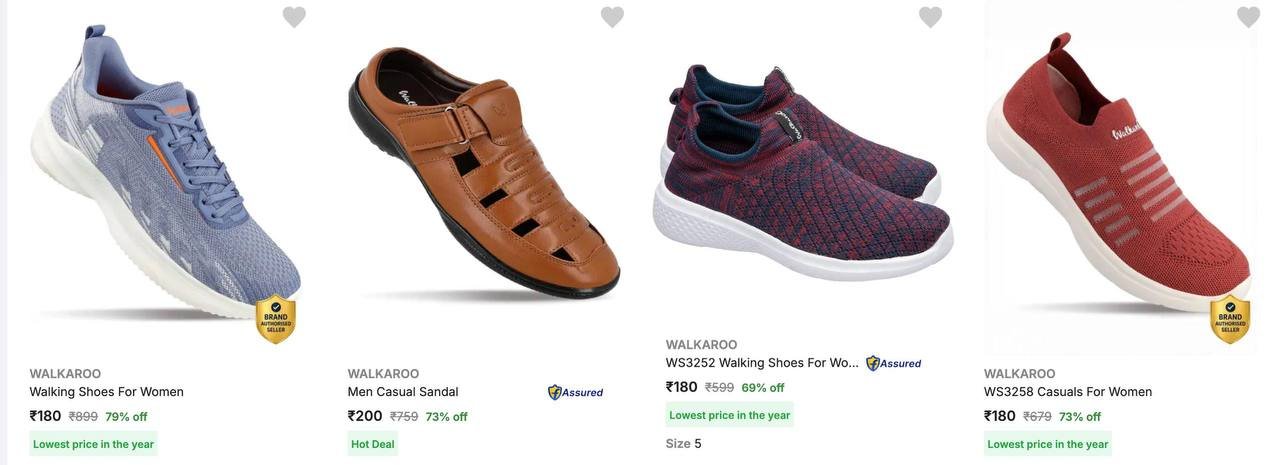 Loot Walkaroo Footwears Starts 180 Men Women