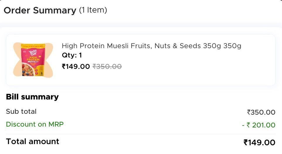Loot Yogabar High Protein Muesli At 149 Zop I