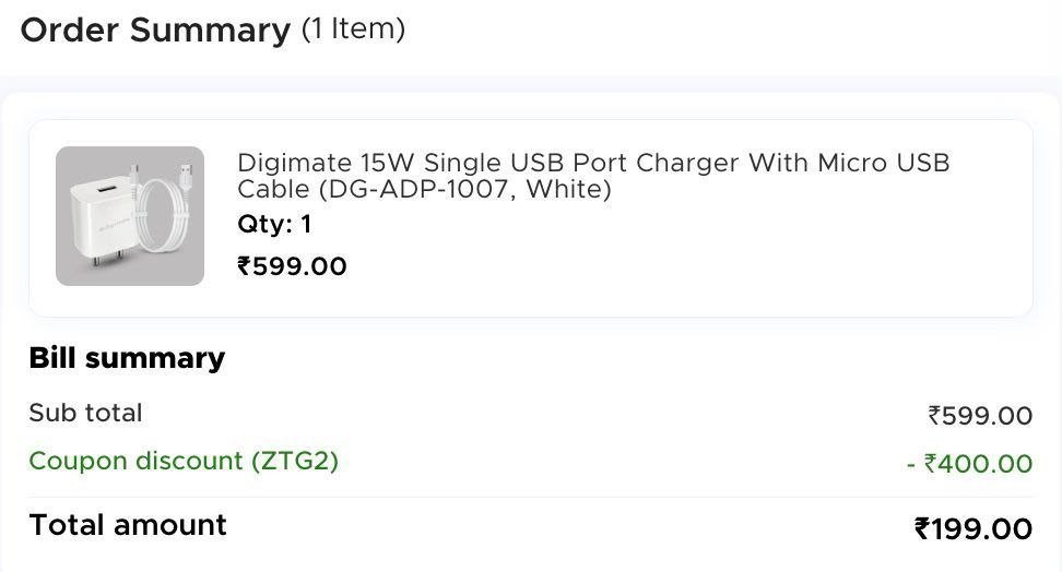 Loottt Fasttt 15w Fast Charging Adaptor Type-