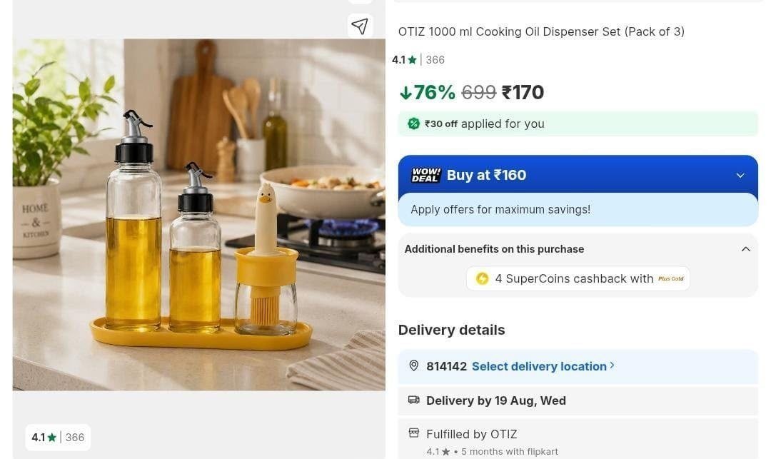 Loottt Fasttt Cooking Oil Dispenser Set (pack