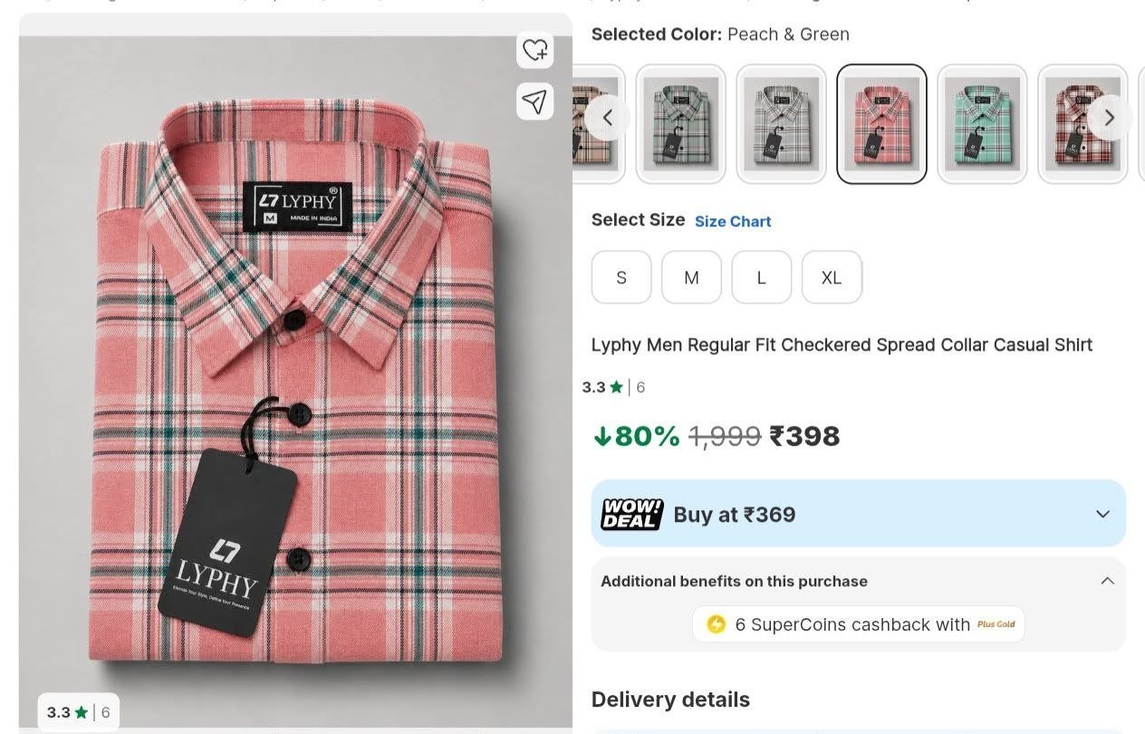 Loottt Fasttt Loot Men Fit Checkered Spread C
