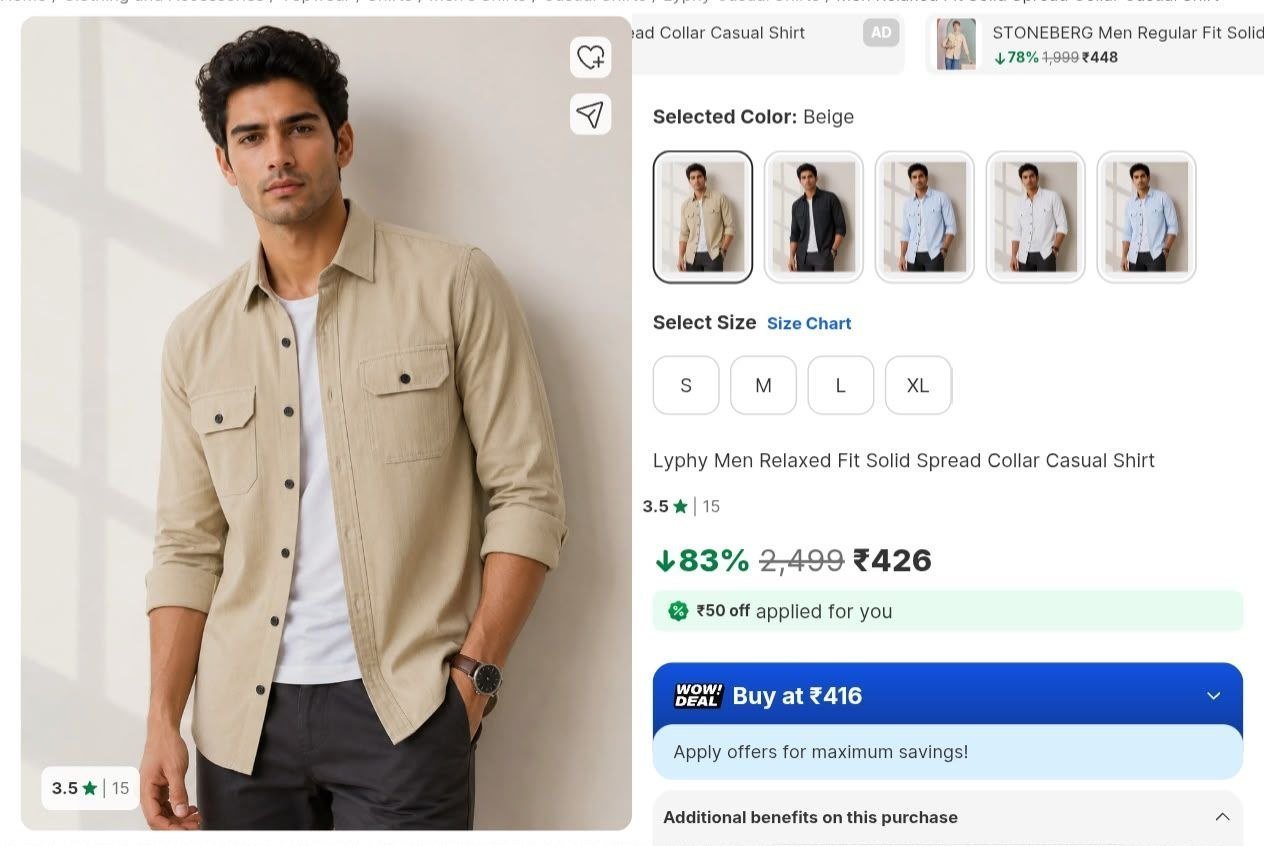 Loottt Fasttt Loot Men Relaxed Fit Solid Spre