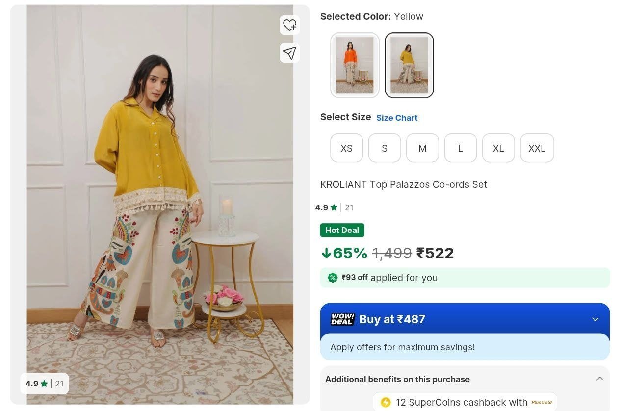 Loottt Fasttt Loot Top Palazzos Co-ords Set 5