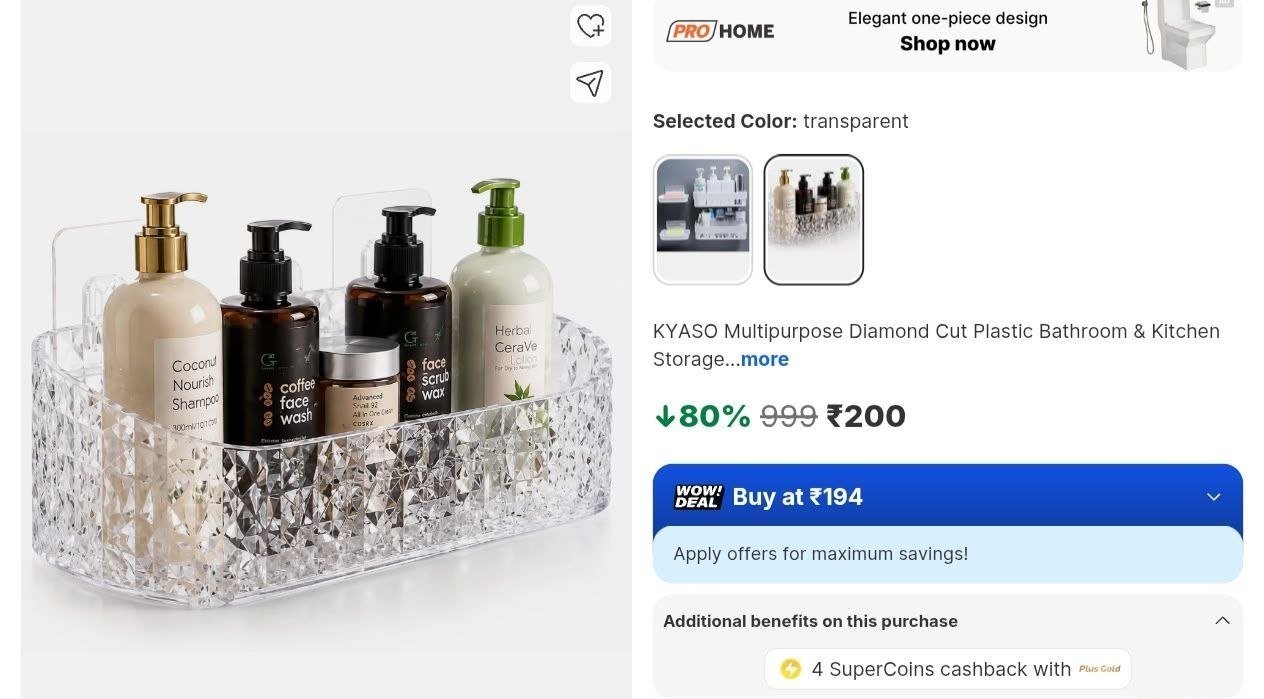 Loottt Fasttt Multipurpose Diamond Cut Storage Org
