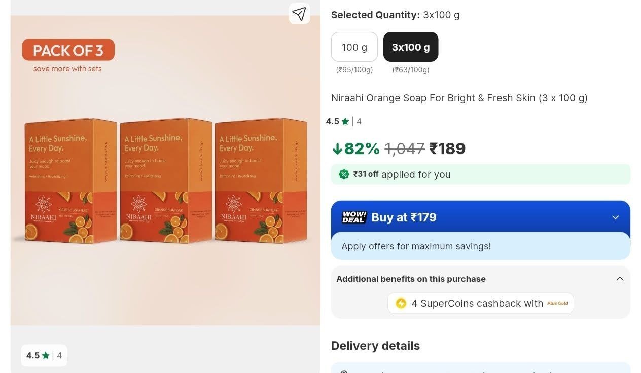 Loottt Fasttt Orange Soap For Bright Fresh Sk