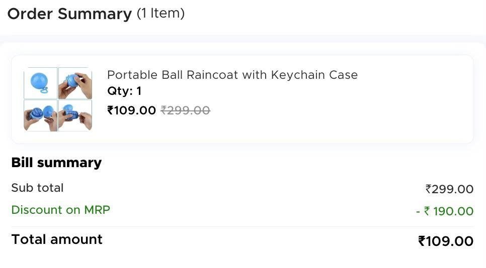 Loottt Fasttt Portable Raincoat 109 Zop Is A 