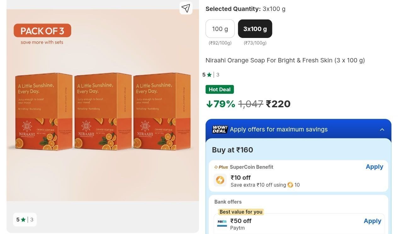 Loottt Fasttt Premium Orange Soap For Bright 
