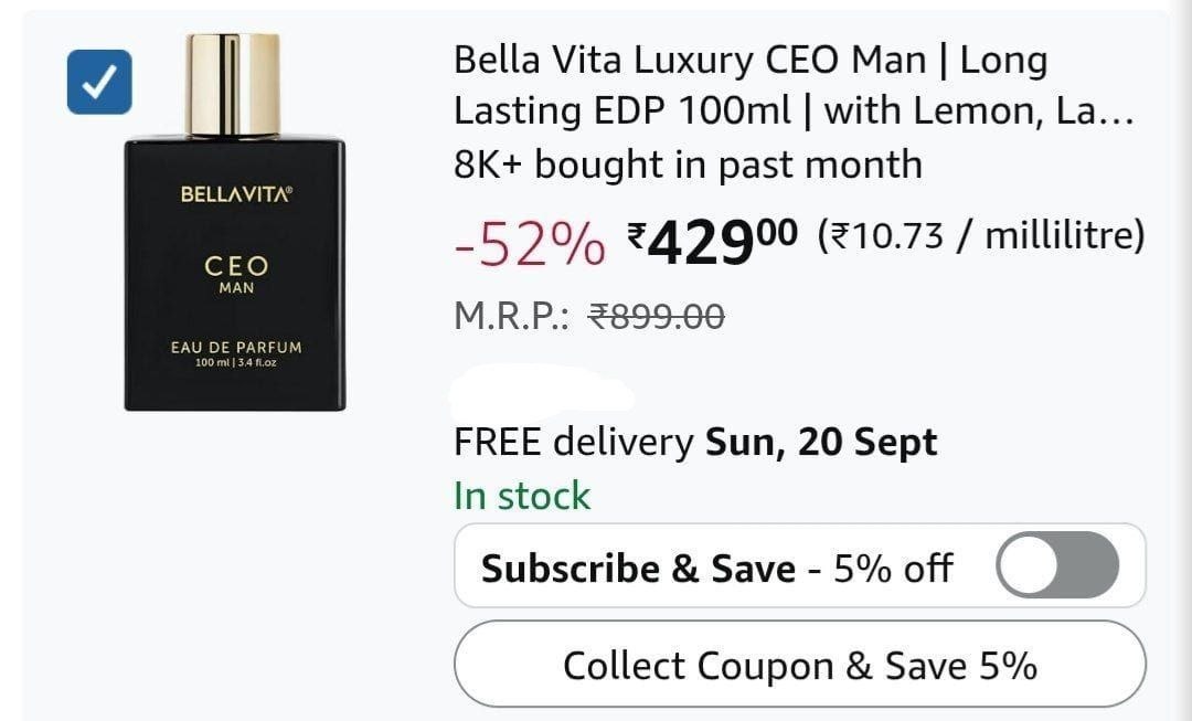 Lowest Bellavita Luxury Ceo Man Edp Perfume 100ml 5