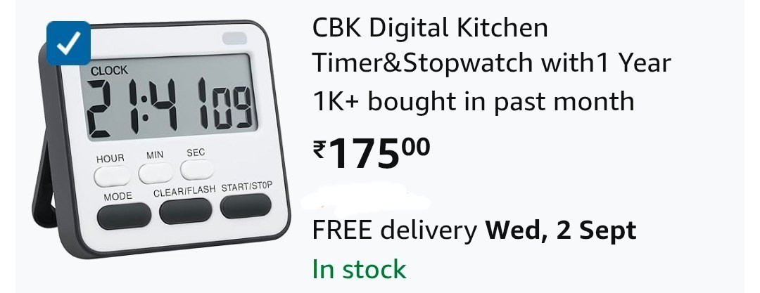 Lowest Digital Kitchen Timer Stopwatch At Rs 