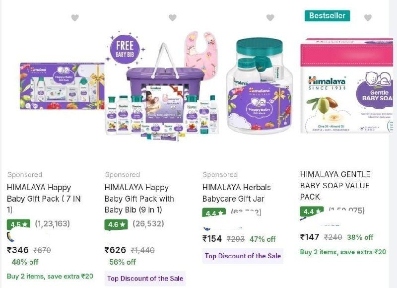 Lowest Ever Get Extra 12 On All Himalaya Baby