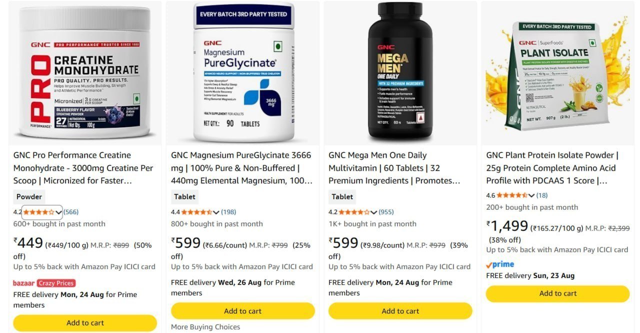 Lowest Gnc Health Supplement Starts 449