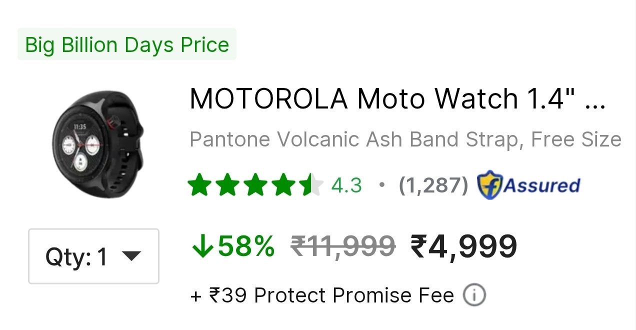 Lowest Moto Watch 4999 Get 10 Using Bank Offe