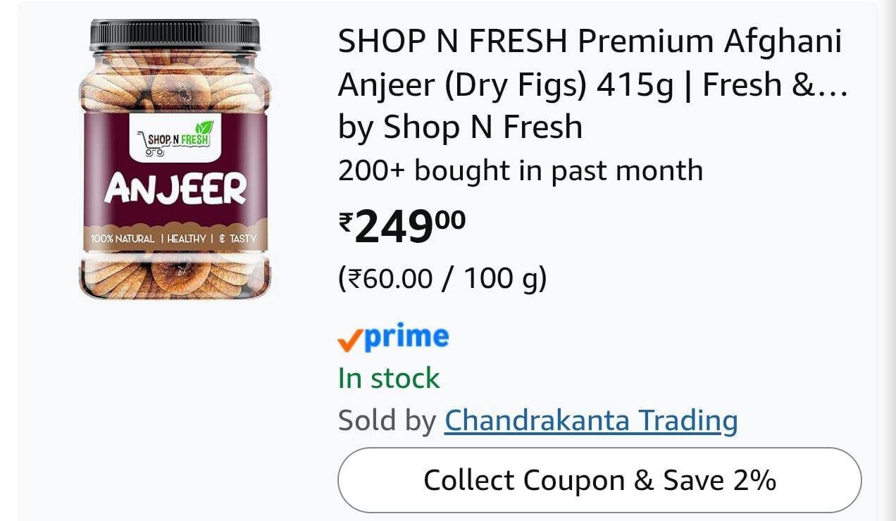 Lowest - Premium Quality Anjeer415gm 219 -830