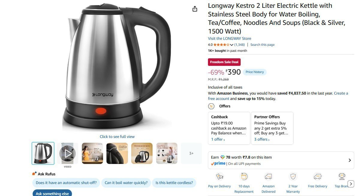 Ltr Electric Kettle 390