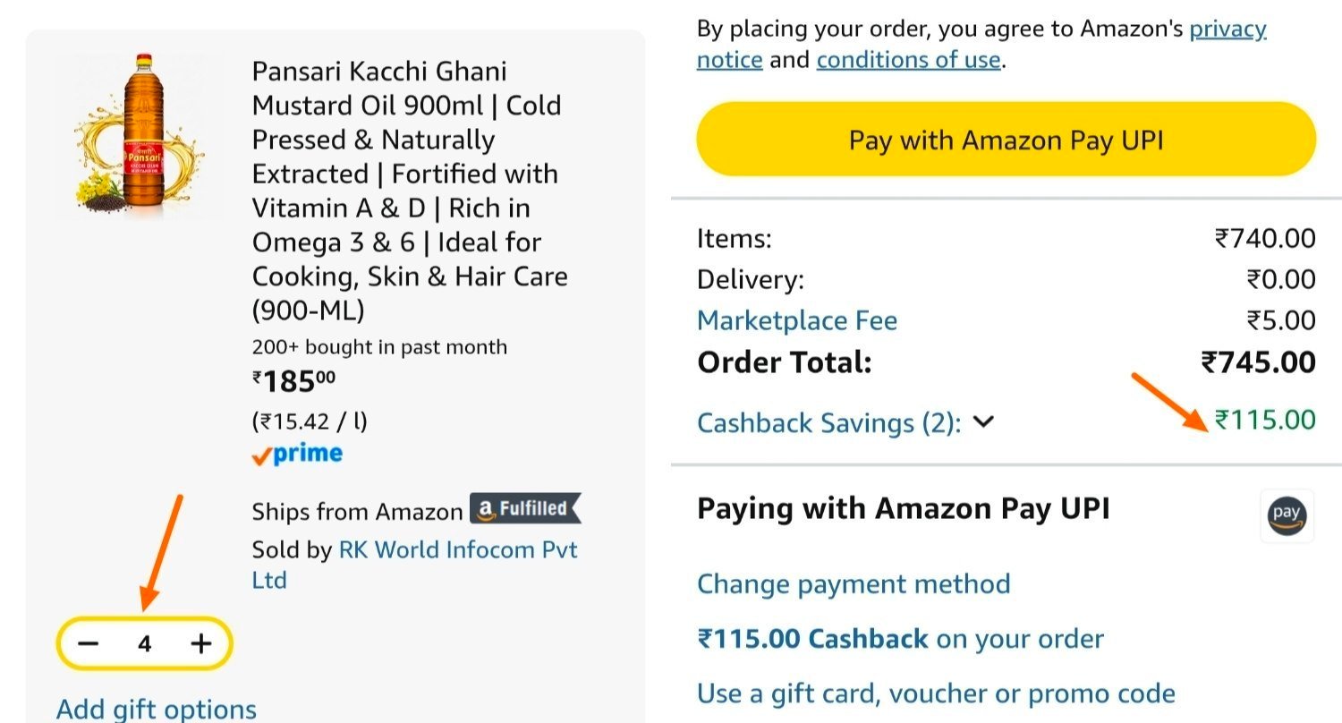 Ltr Kachi Ghani Cold Pressed Mustard Oil 630collect - Then Buy Add