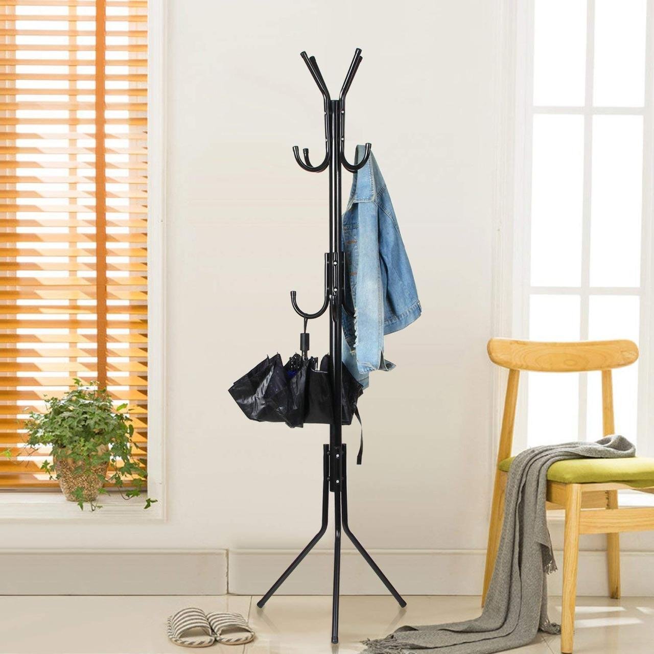 Lukzer 8 Hook Coat Hanger Metal Clothes Stand