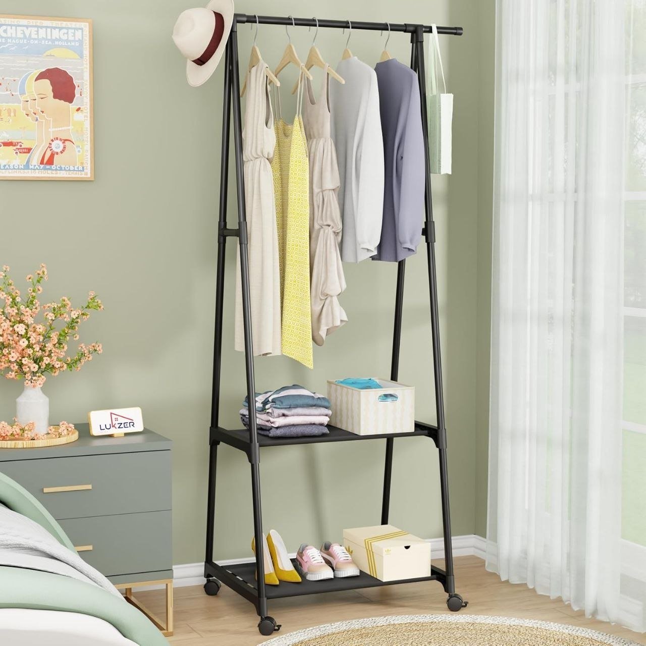 Lukzer A-shape Mgr-010 Black Garment Rack 701