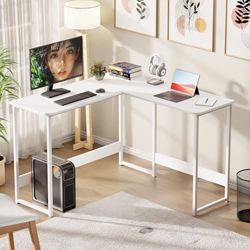 Lukzer Engineered Wood L-shaped Corner Study And C