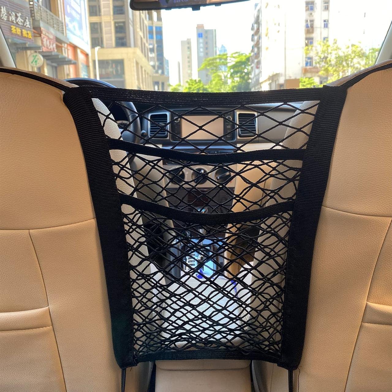 Lustre 3-layer Car Mesh Organizer Seat Back Net Bag 182