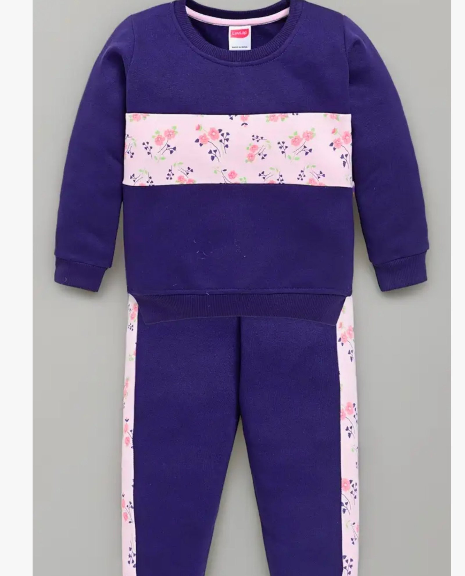Luvlap Baby Girls Full Sleeve Sweatshirt Pyja