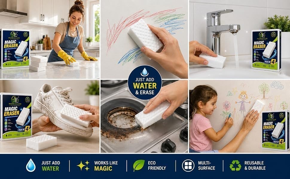 Magic Eraser Sponge For Wall (pack Of 4) 189