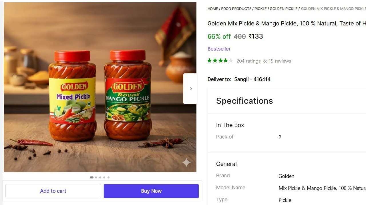 Mango Mixed Pickle (800g) 133