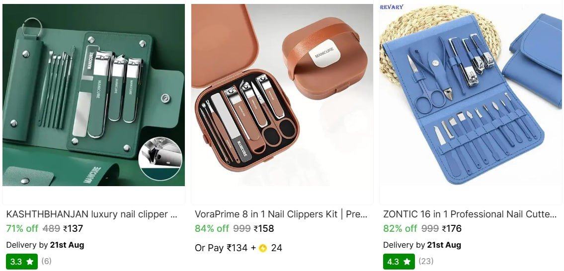 Manicure Nail Care Kit From 137