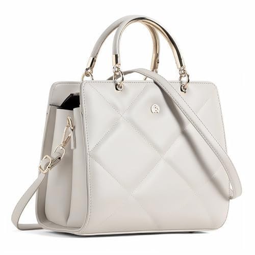Martucci Womens Quilted Satchel Handbag Elegant Fa