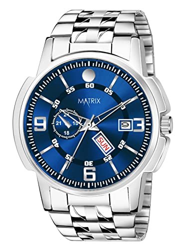 Matrix Black Blue White Dial Day Date Functioning 