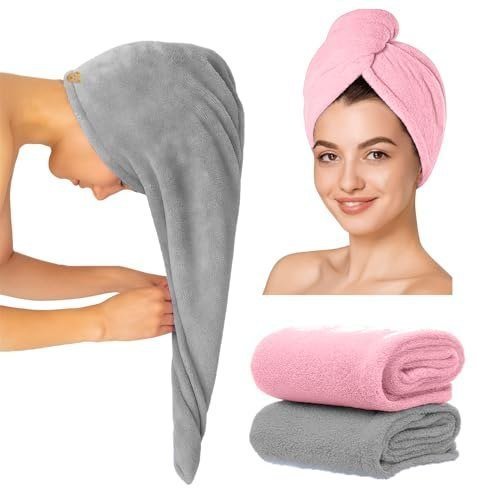 Maxoshine Hair Towel Wrap For Women-quick Drying M