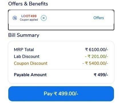 Medibuddy Loot 64 Lab Tests Just 499 Mrp 6 10