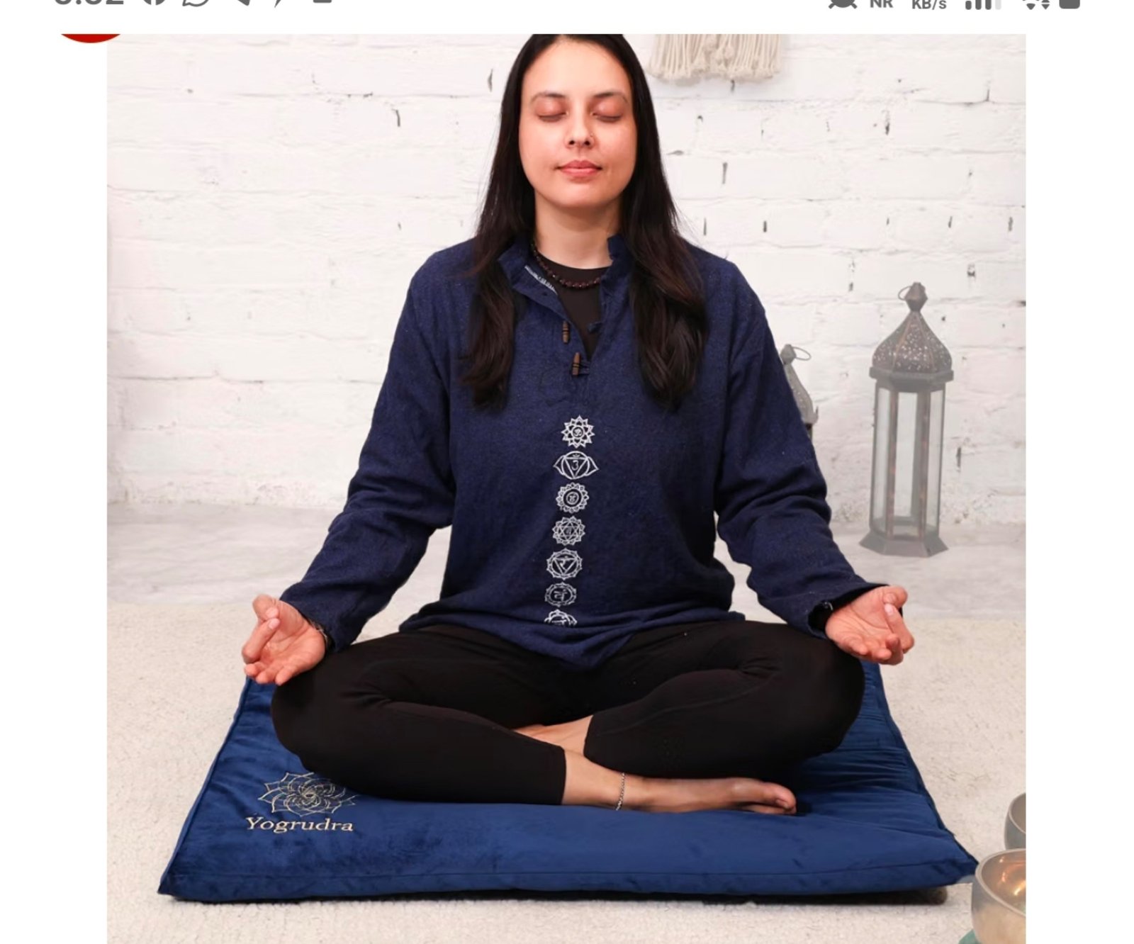 Meditation Mat - Cotton Filled Yoga And Medit