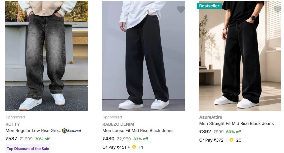 Men Baggy Jeans 80