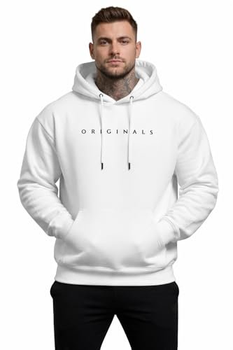 Men Printed Winter Wool Hooded Sweatshirt Warm Sof