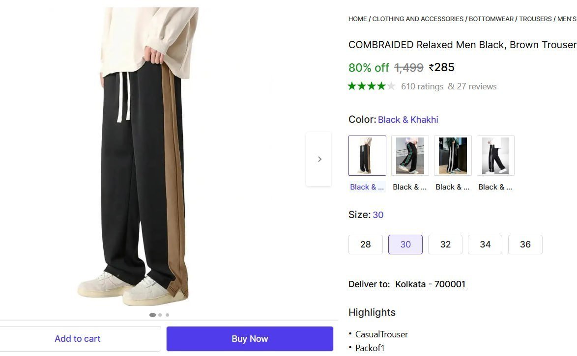 Men S Black Trousers 285