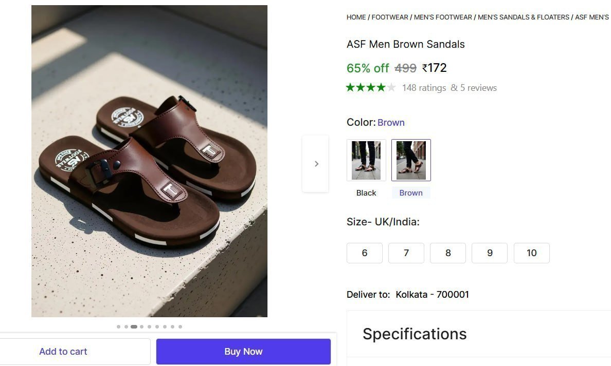 Men S Brown Sandals 172