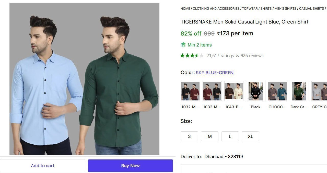 Men S Casual Shirt 173 Min Buy - 2