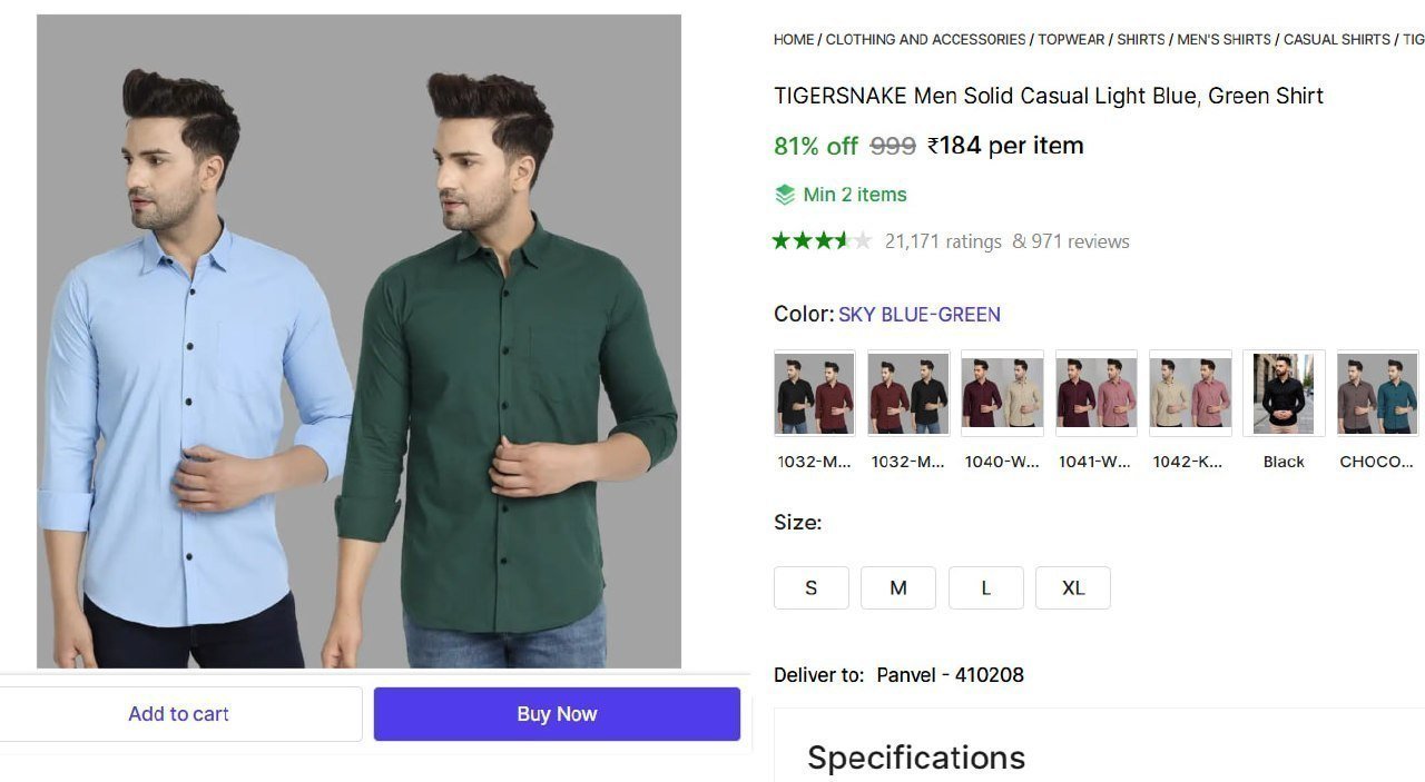 Men S Casual Shirt 184 Min Buy - 2