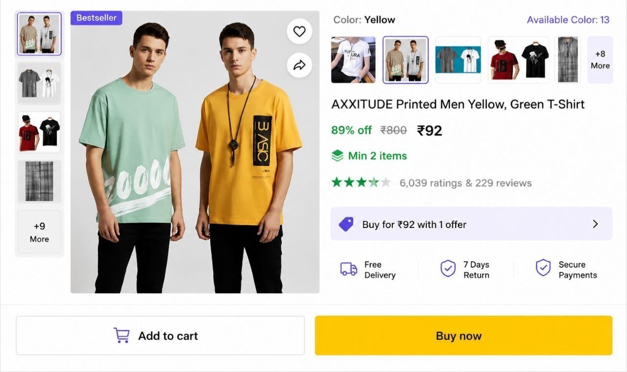 Men S Printed Half T-shirt 92