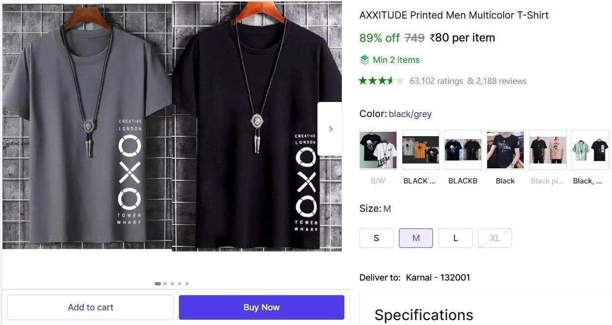 Men S Printed Multicolor T-shirt 80