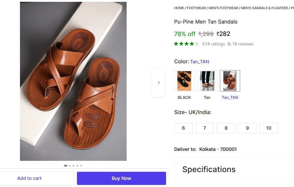 Men S Tan Sandals 282