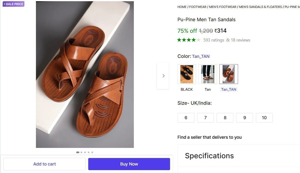 Men S Tan Sandals 314